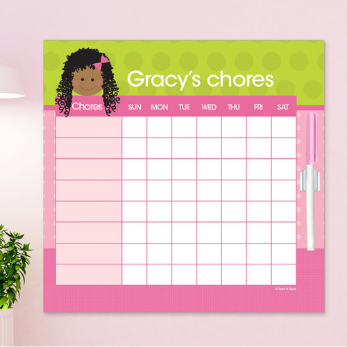 Just Like Me Girl Green Chore Chart