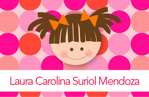 Smiley Girl With Ponytails Gift Tag