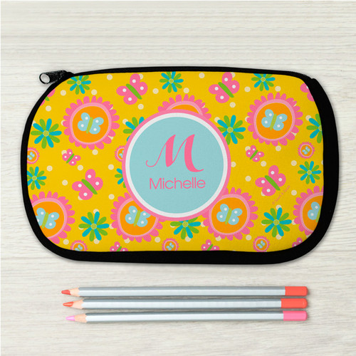 Yellow flowers Pattern Pencil Case