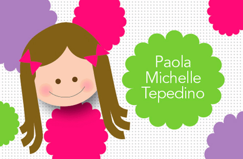 Cute Long Hair Girl Gift Tag