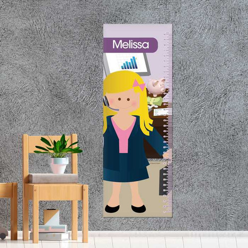 A Girl Crunching Numbers Kids Growth Chart