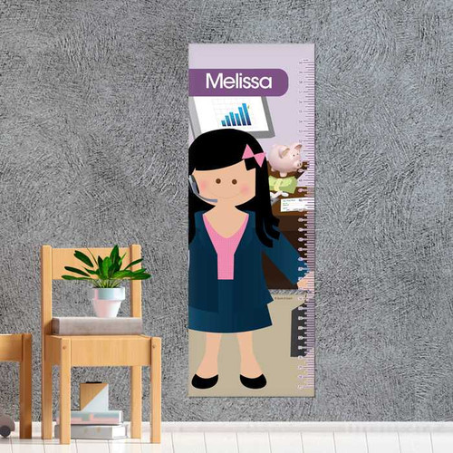 A Girl Crunching Numbers Kids Growth Chart