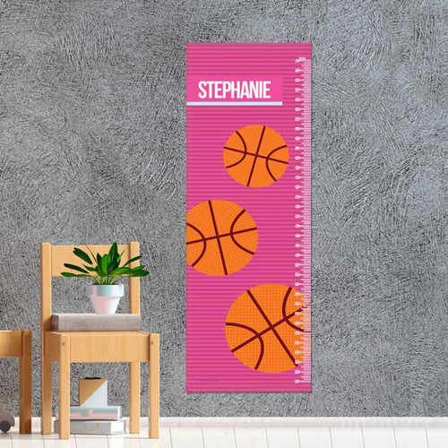 Basketball Fan Girl Lines Growth Chart
