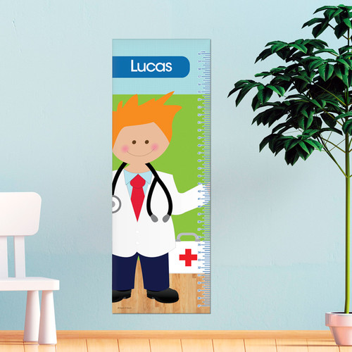 Boy Doctor's  Visit Kids Growth Chart