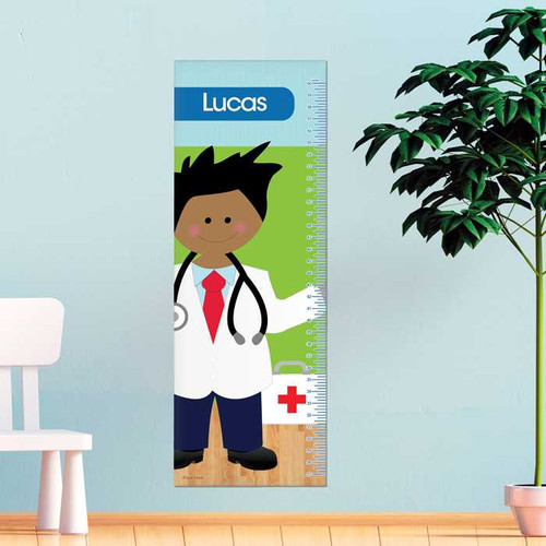 Boy Doctor's  Visit Kids Growth Chart