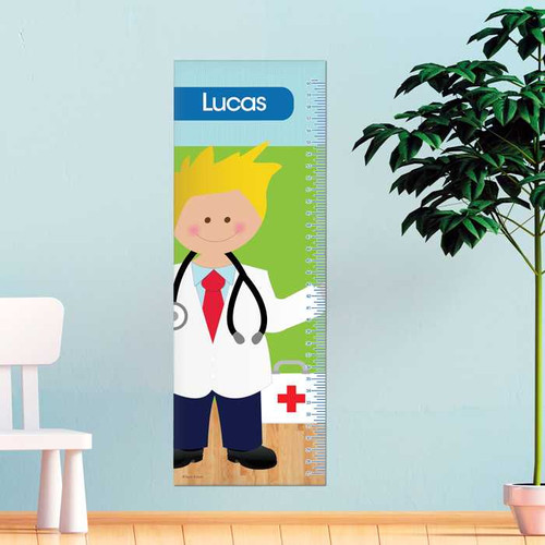 Boy Doctor's  Visit Kids Growth Chart