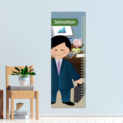 A Boy Crunching Numbers Kids Growth Chart