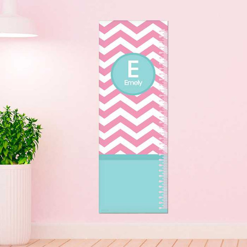 Chevron Pink & Aqua Growth Chart