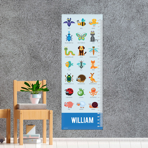 Sweet Animal Chart Blue Growth Chart