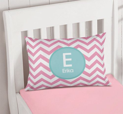 Chevron Pink And Aqua Pillowcase Cover