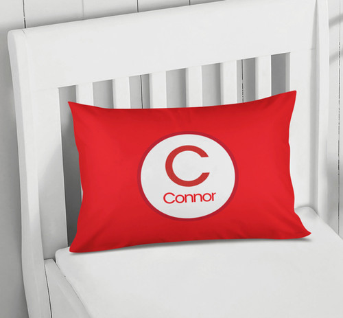 A Linen Red Letter Pillowcase Cover