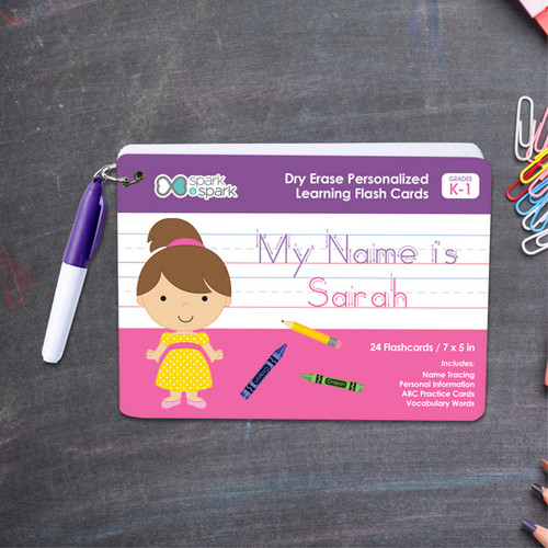 ABC Dry Erase Practice Cards for Girls