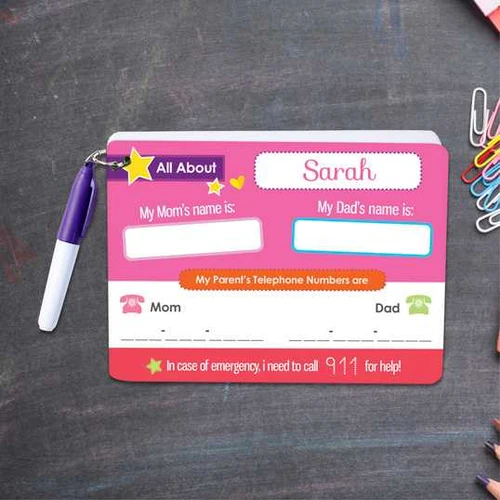 ABC Dry Erase Practice Cards for Girls