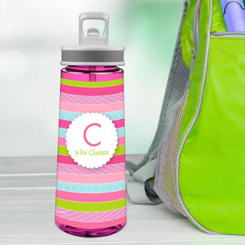 Pastel Stripes Sports Water Bottle