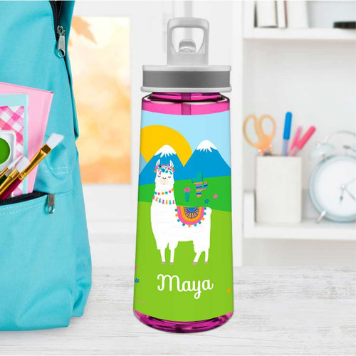 Sweet Llama on the Field Sports Water Bottle