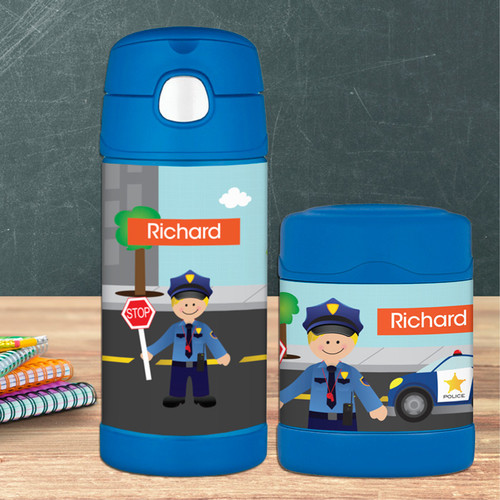 Police on Duty Thermos Bottle