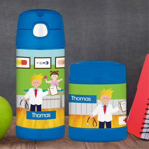 Boy Doctor's Visit Thermos Food Jar