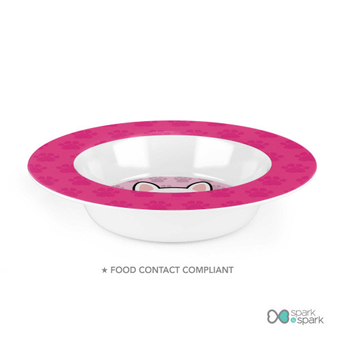Sweet Pink Pup Custom Plate for Girls