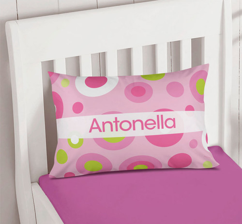 Circles and Circles Pink Pillowcase Cover