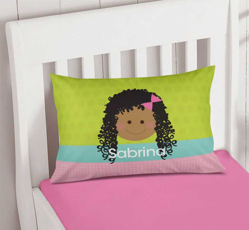 Just Like Me Girl Green Pillowcase Cover