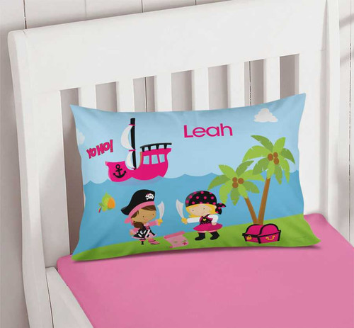 Yo Ho Pirate Girl Pillowcase Cover