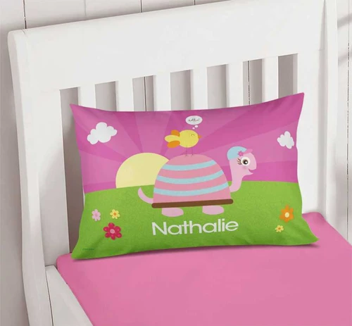 Turtle And Happy Bird Pillowcase Cover