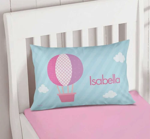 Pink Hot Air Balloon Pillowcase Cover