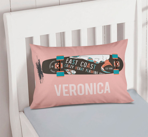 Cool Girl Skateboard Pillowcase Cover
