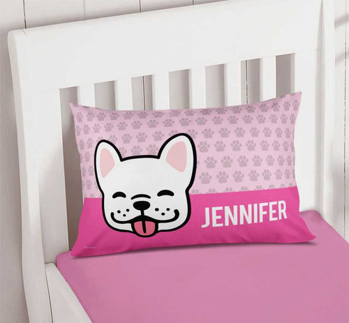Fun & Cute Dog Pink Pillowcase Cover