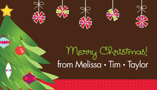 Traditional Xmas Tree  Gift Tag