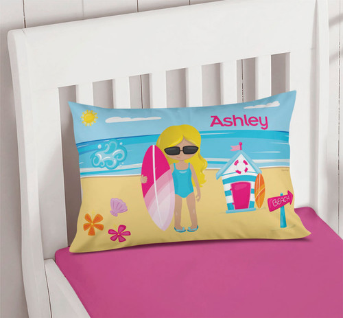 Beach Girl Pillowcase Cover