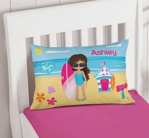 Beach Girl Pillowcase Cover
