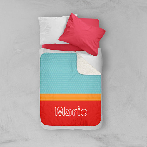 Modern Red Sherpa Blanket