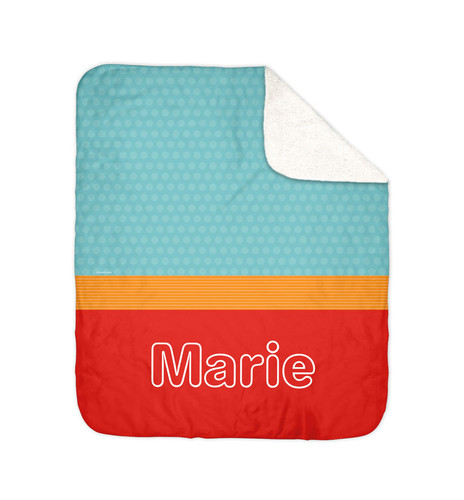 Modern Red Sherpa Blanket