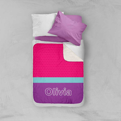 Modern Purple Sherpa Blanket