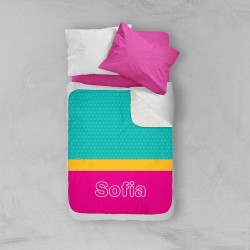 Modern Magenta Sherpa Blanket