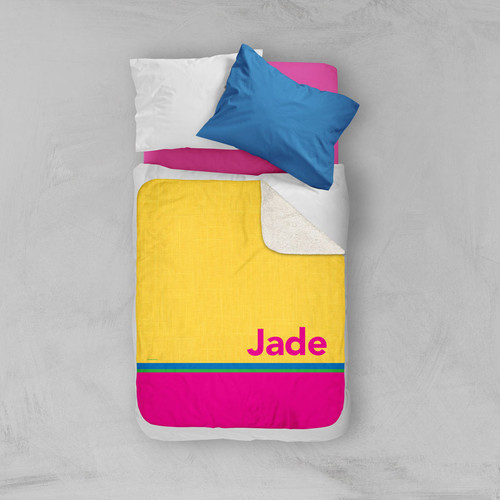 Linen Yellow Style Sherpa Blanket