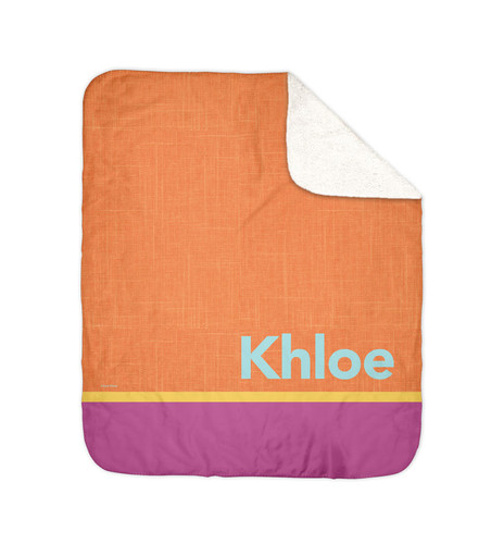Linen Orange Style Sherpa Blanket