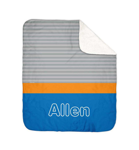 Modern Blue Sherpa Blanket