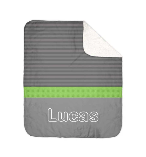 Modern Gray Sherpa Blanket