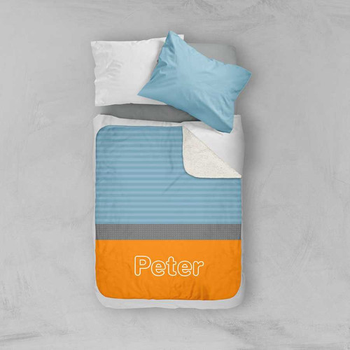 Modern Orange Sherpa Blanket