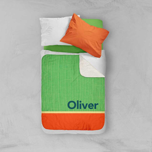 Linen Green Style Sherpa Blanket