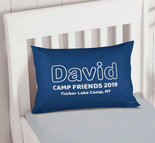 Modern Navy Autograph Camp Pillowcase Cover