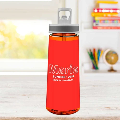 Modern Red Sports Water Bottle