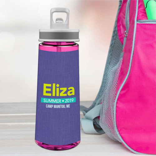 Linen Purple Style Sports Water Bottle