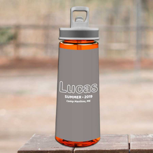 Modern Gray Sports Water Bottle