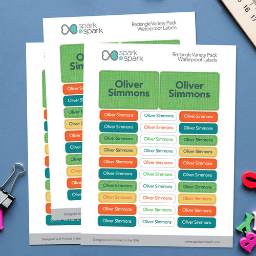 Linen Green Waterproof Labels