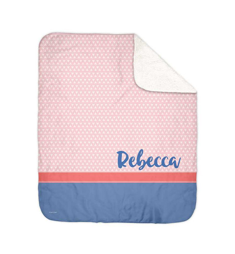 Cute Minimalist Name Sherpa Blanket