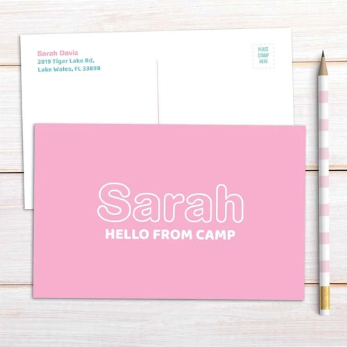 Modern Pink Postcards