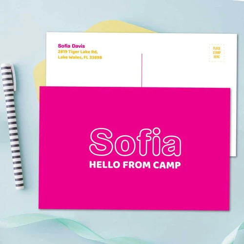 Modern Magenta Postcards